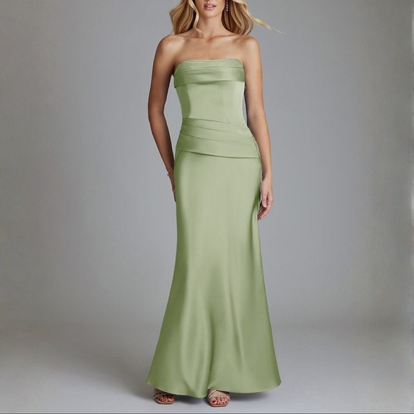 Azazie Dresses & Skirts - Azazie Lenya Stretch Satin Bridesmaid Dress